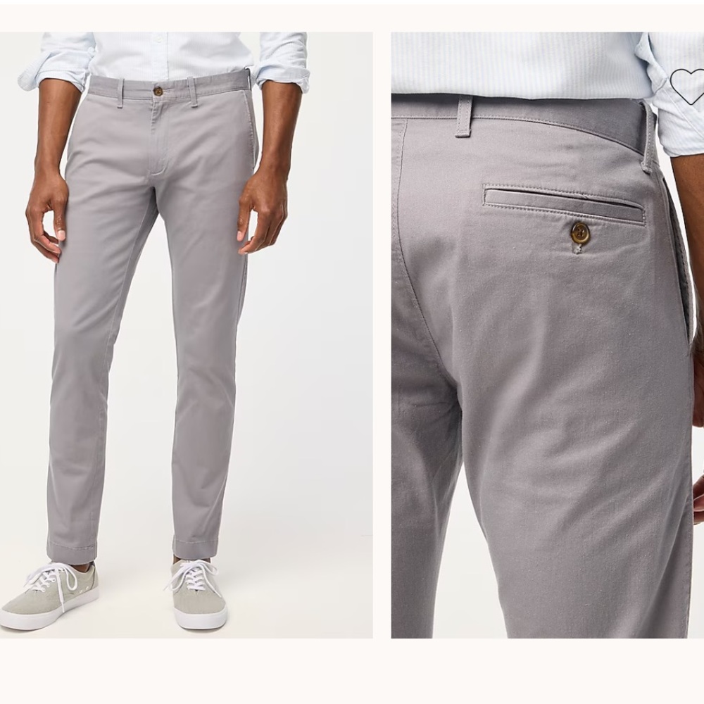 J. Crew Factory Gray Chinos Slim Fit - NWOT